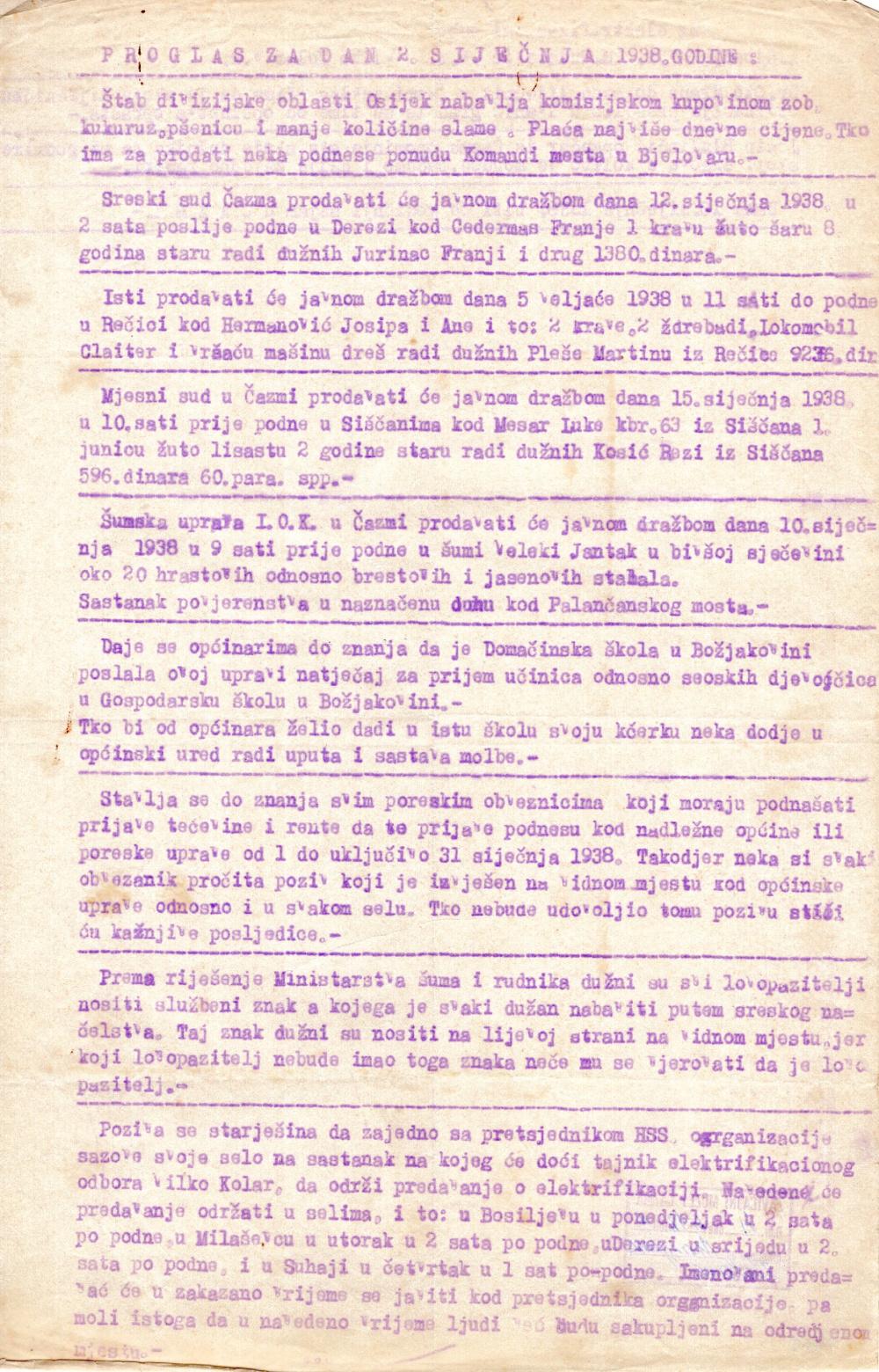 Izložba Zapovijedi pod lipom u Mikloušu