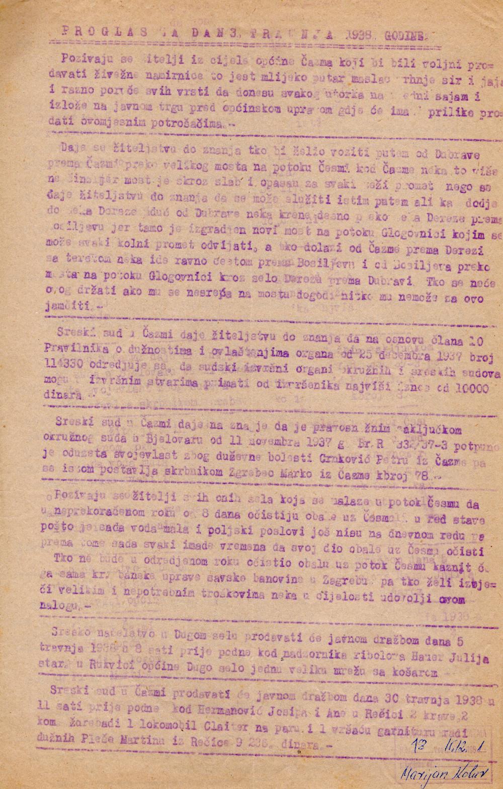 Izložba Zapovijedi pod lipom u Mikloušu